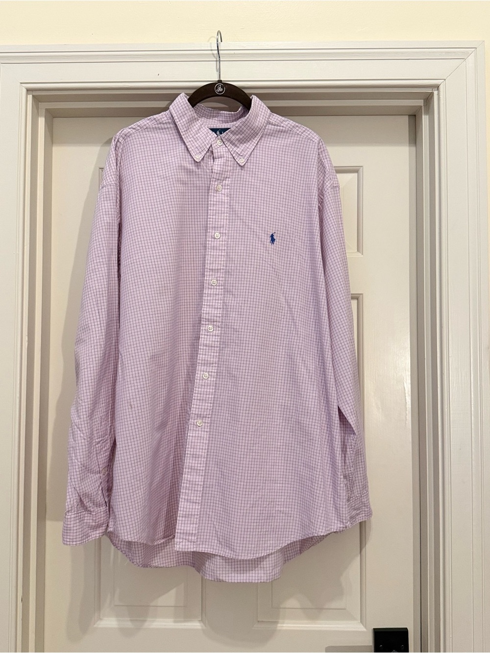 Ralph Lauren Men’s XL Blake Button-Down - Light Pink & Blue Gingham
